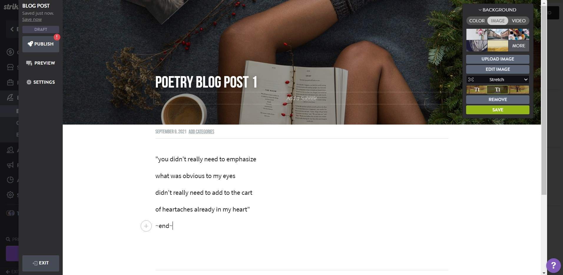 Writing Your New Blog Post Strikingly Writing Your New Blog Post Strikingly